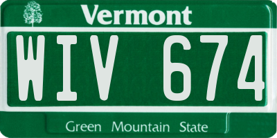 VT license plate WIV674
