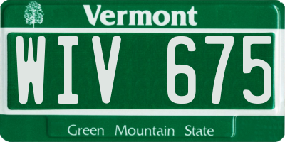 VT license plate WIV675
