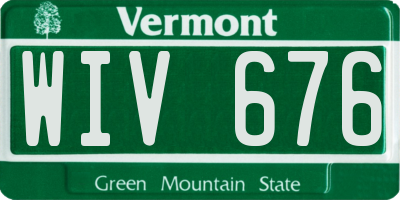 VT license plate WIV676