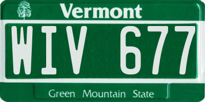 VT license plate WIV677