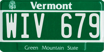 VT license plate WIV679