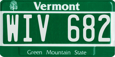 VT license plate WIV682