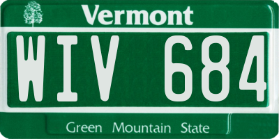 VT license plate WIV684