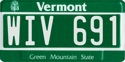VT license plate WIV691
