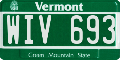 VT license plate WIV693