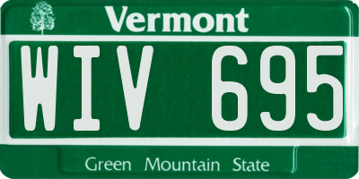 VT license plate WIV695