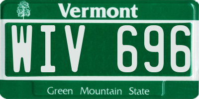 VT license plate WIV696