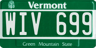 VT license plate WIV699