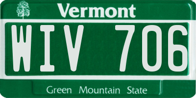 VT license plate WIV706