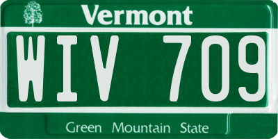 VT license plate WIV709
