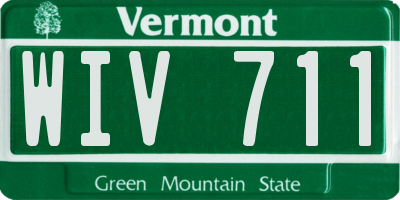 VT license plate WIV711