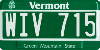 VT license plate WIV715