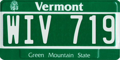 VT license plate WIV719