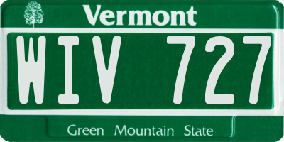 VT license plate WIV727