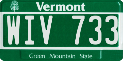 VT license plate WIV733