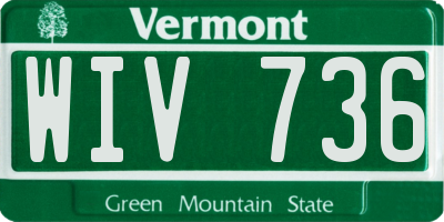 VT license plate WIV736