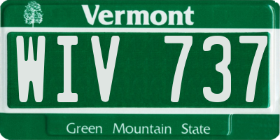 VT license plate WIV737