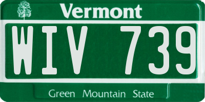 VT license plate WIV739