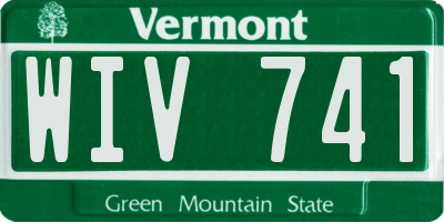 VT license plate WIV741