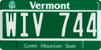 VT license plate WIV744