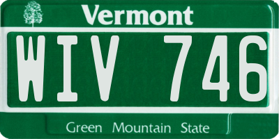 VT license plate WIV746
