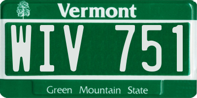 VT license plate WIV751