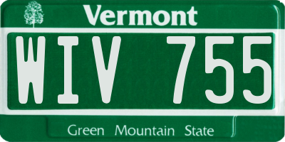 VT license plate WIV755