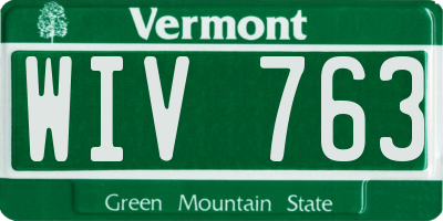 VT license plate WIV763
