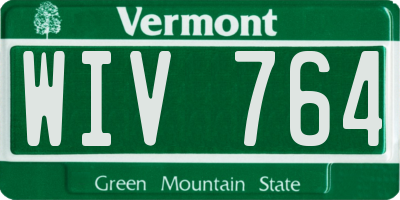 VT license plate WIV764