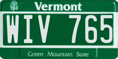 VT license plate WIV765