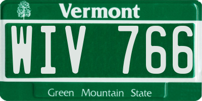 VT license plate WIV766