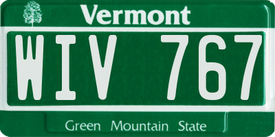 VT license plate WIV767