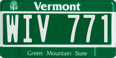 VT license plate WIV771