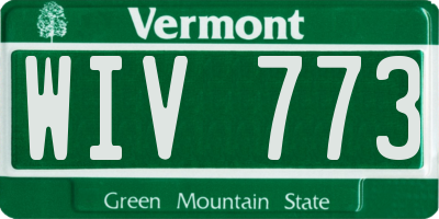 VT license plate WIV773