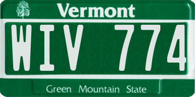 VT license plate WIV774