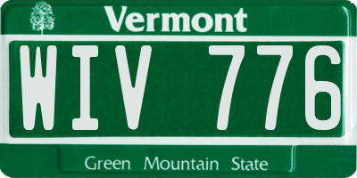 VT license plate WIV776