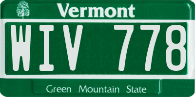 VT license plate WIV778