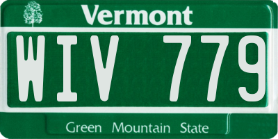 VT license plate WIV779