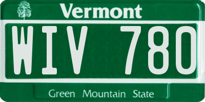 VT license plate WIV780