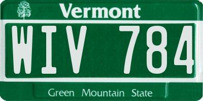 VT license plate WIV784