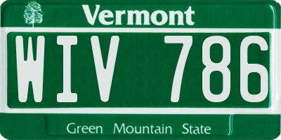 VT license plate WIV786