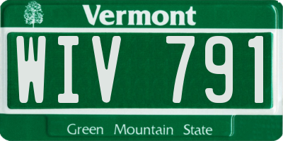 VT license plate WIV791