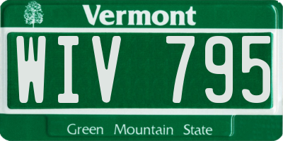 VT license plate WIV795