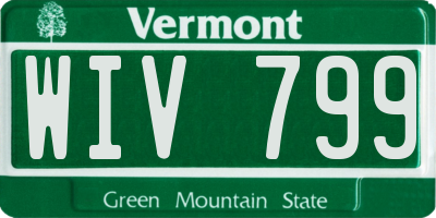 VT license plate WIV799