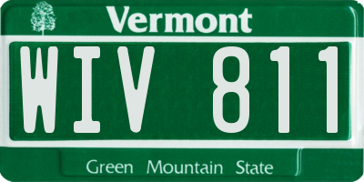VT license plate WIV811