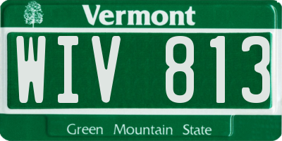 VT license plate WIV813