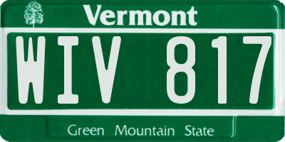 VT license plate WIV817