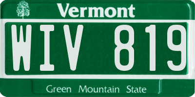 VT license plate WIV819