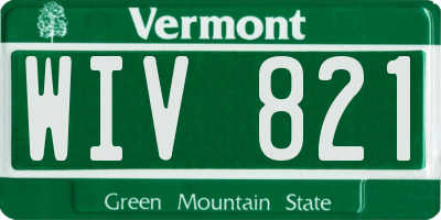 VT license plate WIV821