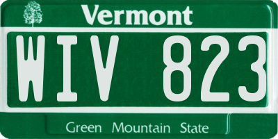 VT license plate WIV823